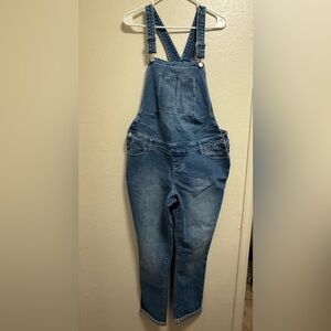 Savi Parker Maternity Overalls In Aston Wash Denim Medium